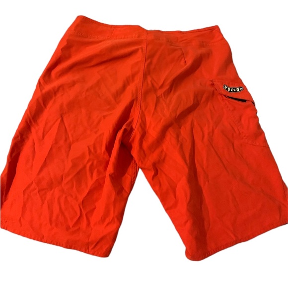 Mens Volcom Pure Function Orange Swim Trunks - Picture 2 of 4